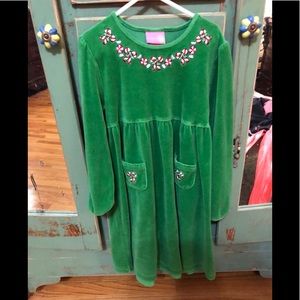 J. Khaki Belk Velour Christmas dress 6x candy cane